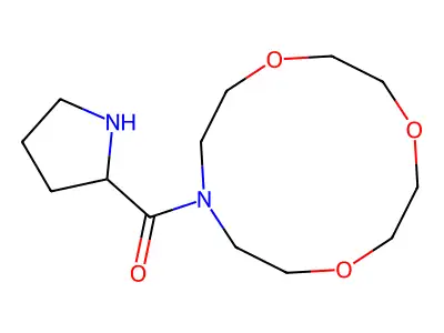 [(2R)-pyrrolidin-2-yl]-(1,4,7-trioxa-10-azacyclododec-10-yl)methanone structure