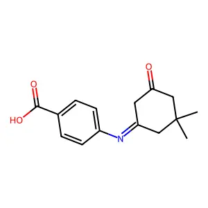 4-(3,3-Dimethyl-5-oxo-cyclohexylideneamino)-benzoic acid structure