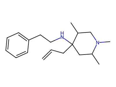(4-Allyl-1,2,5-trimethyl-piperidin-4-yl)-phenethyl-amine structure
