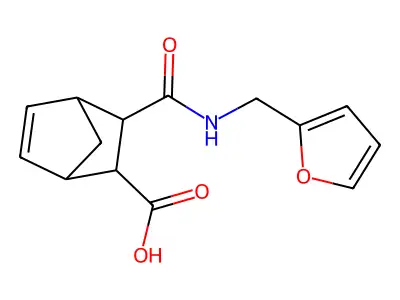 2-(Furan-2-ylmethylcarbamoyl)bicyclo[2.2.1]hept-5-ene-3-carboxylic acid structure