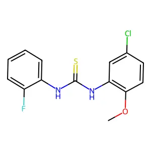 1-(5-Chloro-2-methoxyphenyl)-3-(2-fluorophenyl)thiourea structure