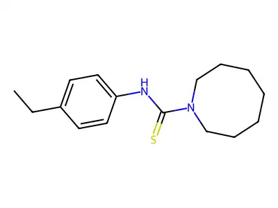 N-(4-ethylphenyl)azocane-1-carbothioamide structure