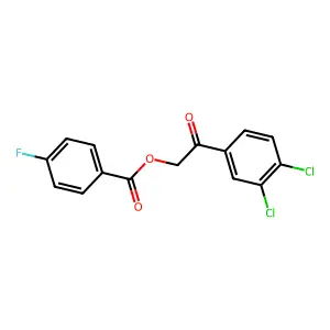 2-(3,4-Dichlorophenyl)-2-oxoethyl 4-fluorobenzoate structure
