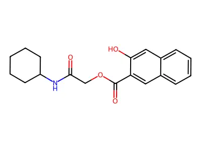 [2-(Cyclohexylamino)-2-oxoethyl] 3-hydroxynaphthalene-2-carboxylate structure