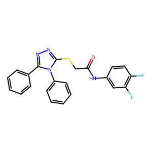 N-(3,4-difluorophenyl)-2-[(4,5-diphenyl-4H-1,2,4-triazol-3-yl)sulfanyl]acetamide structure