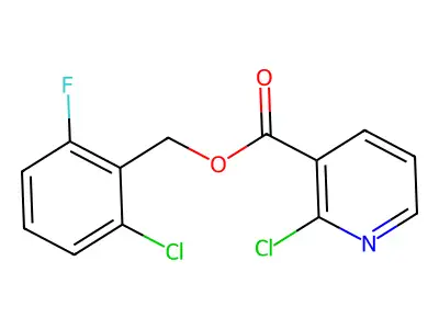 (2-Chloro-6-fluorophenyl)methyl 2-chloropyridine-3-carboxylate structure