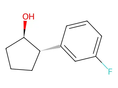 2-(3-Fluorophenyl)cyclopentan-1-ol structure