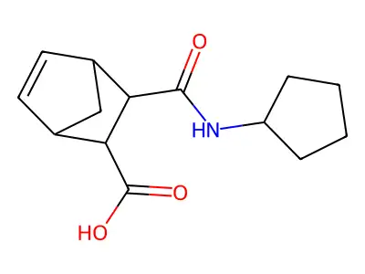 3-(Cyclopentylcarbamoyl)bicyclo[2.2.1]hept-5-ene-2-carboxylic acid structure