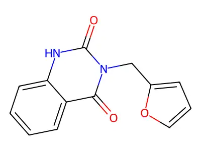 3-(furan-2-ylmethyl)quinazoline-2,4(1H,3H)-dione structure