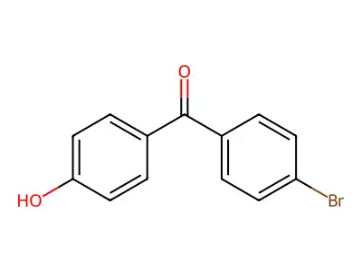 (4-Bromophenyl)(4-hydroxyphenyl)methanone structure