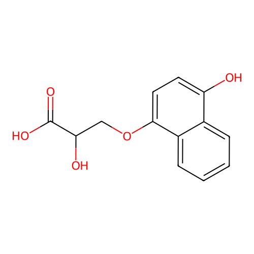3-(4-羟基-1-萘氧基)乳酸 structure