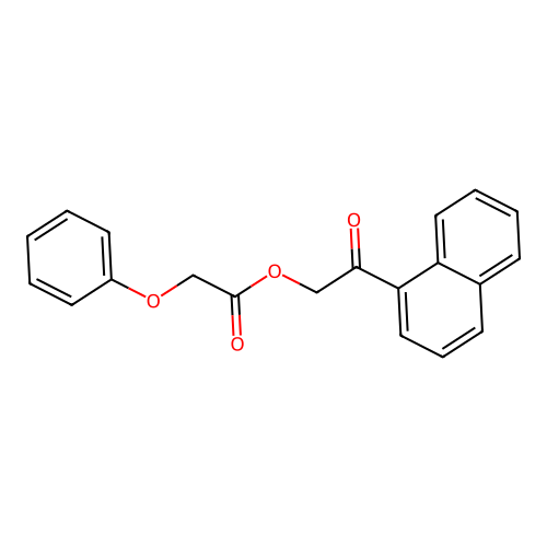 2-(1-Naphthyl)-2-oxoethyl phenoxyacetate structure