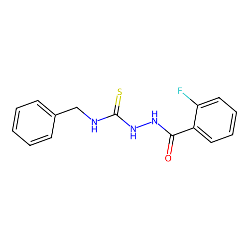 N-benzyl-2-[(2-fluorophenyl)carbonyl]hydrazinecarbothioamide structure