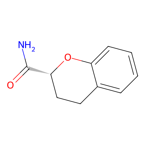 2H-1-Benzopyran-2-carboxamide, 3,4-dihydro-, (2R)- structure