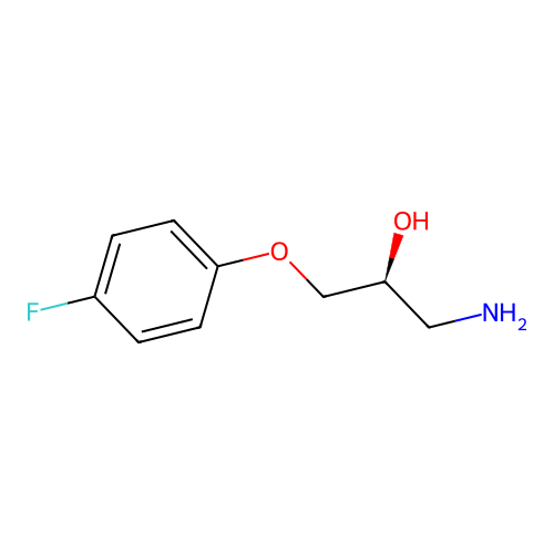 (2S)-1-amino-3-(4-fluorophenoxy)propan-2-ol structure