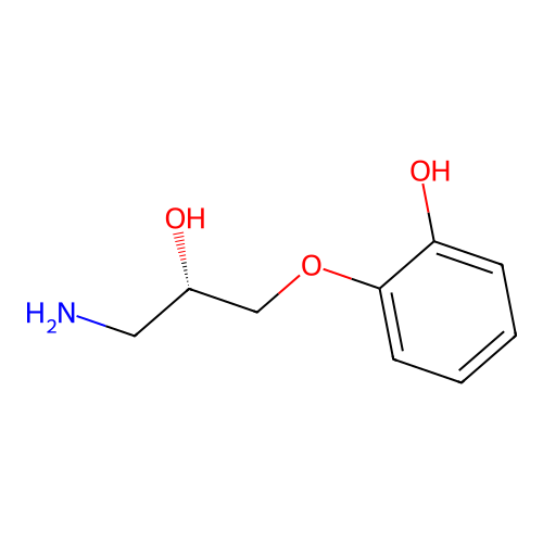 Phenol, 2-[(2S)-3-amino-2-hydroxypropoxy]- structure