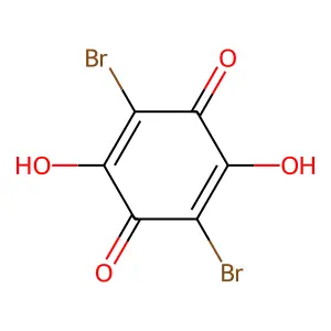 2,5-Cyclohexadiene-1,4-dione, 2,5-dibromo-3,6-dihydroxy- structure