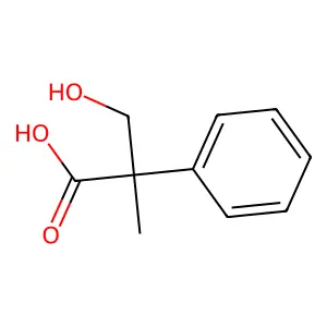 3-Hydroxy-2-methyl-2-phenylpropanoic acid structure