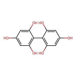 (1,1'-Biphenyl)-2,2',4,4',6,6'-hexol structure