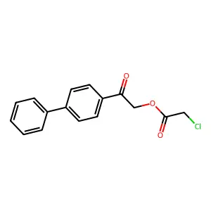 [2-Oxo-2-(4-phenylphenyl)ethyl] 2-chloroacetate structure
