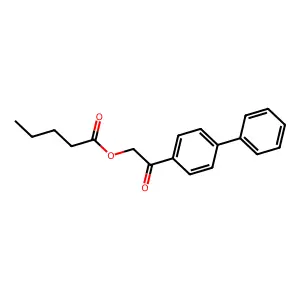 2-([1,1'-Biphenyl]-4-yl)-2-oxoethyl pentanoate structure