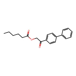 2-([1,1'-Biphenyl]-4-yl)-2-oxoethyl hexanoate structure