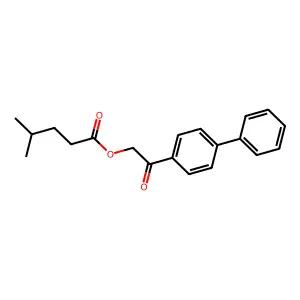 [2-Oxo-2-(4-phenylphenyl)ethyl] 4-methylpentanoate structure