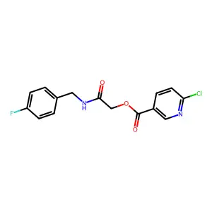 [2-[(4-Fluorophenyl)methylamino]-2-oxoethyl] 6-chloropyridine-3-carboxylate structure