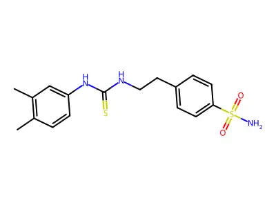 1-(3,4-Dimethylphenyl)-3-[2-(4-sulfamoylphenyl)ethyl]thiourea structure