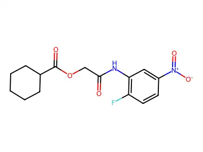 [2-(2-Fluoro-5-nitroanilino)-2-oxoethyl] cyclohexanecarboxylate structure