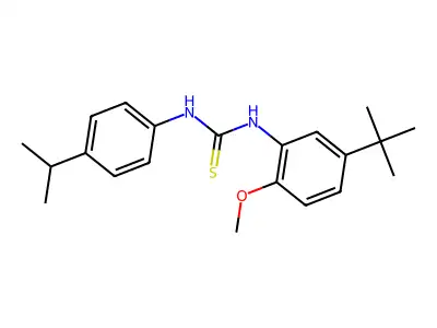 1-(5-Tert-butyl-2-methoxyphenyl)-3-(4-propan-2-ylphenyl)thiourea structure