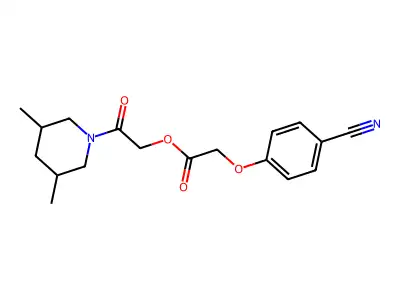 [2-(3,5-Dimethylpiperidin-1-yl)-2-oxoethyl] 2-(4-cyanophenoxy)acetate structure