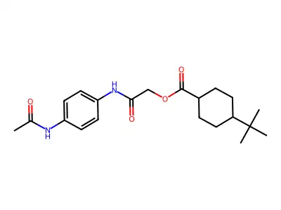 [2-(4-Acetamidoanilino)-2-oxoethyl] 4-tert-butylcyclohexane-1-carboxylate structure