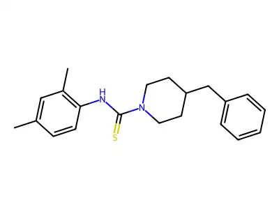 4-benzyl-N-(2,4-dimethylphenyl)piperidine-1-carbothioamide structure