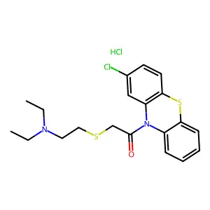 Phenothiazine, 8-chloro-10-(2-(2-(diethylamino)ethylthio)acetyl)-, hydrochloride structure