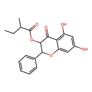 3-O-((S)-2-Methylbutyroyl)Pinobanksin structure