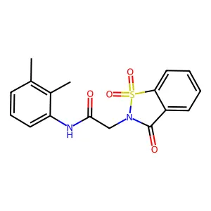 N-(2,3-dimethylphenyl)-2-(1,1,3-trioxo-1,2-benzothiazol-2-yl)acetamide structure