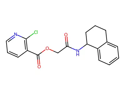 [(1,2,3,4-tetrahydronaphthalen-1-yl)carbamoyl]methyl 2-chloropyridine-3-carboxylate structure