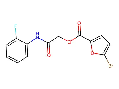 [(2-Fluorophenyl)carbamoyl]methyl 5-bromofuran-2-carboxylate structure