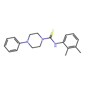 N-(2,3-dimethylphenyl)-4-phenylpiperazine-1-carbothioamide structure