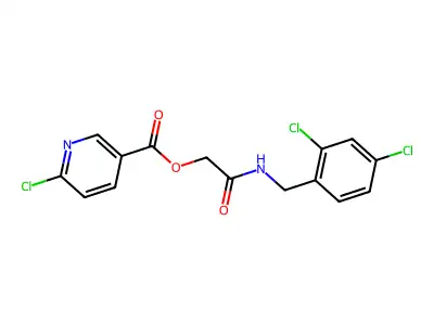 {[(2,4-Dichlorophenyl)methyl]carbamoyl}methyl 6-chloropyridine-3-carboxylate structure