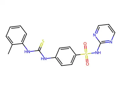 1-(2-Methylphenyl)-3-[4-(pyrimidin-2-ylsulfamoyl)phenyl]thiourea structure