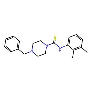 4-benzyl-N-(2,3-dimethylphenyl)piperazine-1-carbothioamide structure