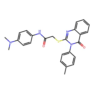 N-[4-(dimethylamino)phenyl]-2-{[3-(4-methylphenyl)-4-oxo-3,4-dihydroquinazolin-2-yl]sulfanyl}acetamide structure