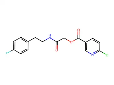 {[2-(4-Fluorophenyl)ethyl]carbamoyl}methyl 6-chloropyridine-3-carboxylate structure