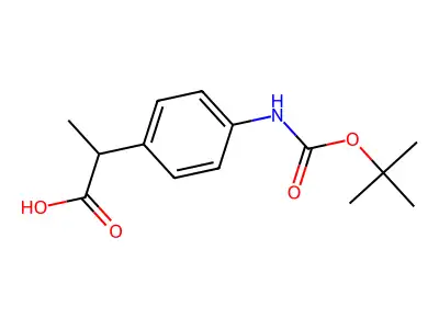 2-{4-[(Tert-butoxycarbonyl)amino]phenyl}propanoic acid structure