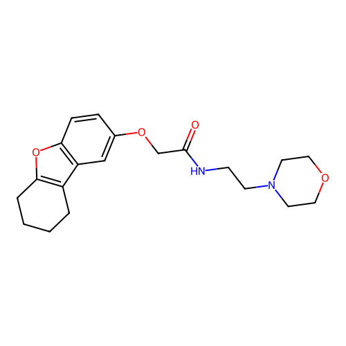 N-(2-morpholinoethyl)-2-((6,7,8,9-tetrahydrodibenzo[b,d]furan-2-yl)oxy)acetamide structure