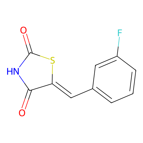 (Z)-5-(3-Fluorobenzylidene)thiazolidine-2,4-dione structure