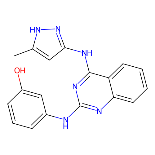 3-[[4-[(5-Methyl-1h-pyrazol-3-yl)amino]-2-quinazolinyl]amino]phenol structure
