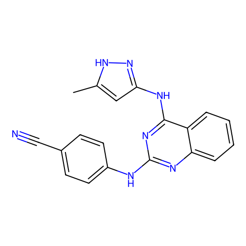 4-[[4-[(5-Methyl-1h-pyrazol-3-yl)amino]-2-quinazolinyl]amino]benzonitrile structure